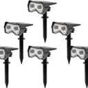 Solar Outdoor Lights, 6 Pack Waterproof Landscape Spotlights  IP65 Solar Powered Pathway Lights for Yard, Patio, Walkway & Driveway (Cool White)