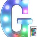 Pooqla Colorful LED Marquee Letter Lights with Remote  Light Up Marquee Signs  Party Bar Letters with Lights Decorations for The Home - Multicolor G