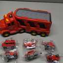 7-in-1 Fire Trucks for 3 4 5 6 Years Old Boys - Transport Car for Toddlers 4-6, Sound and Light Kids Toys for Ages 2-4, Gift for Ages 5-7, 4-8 Year Old Girl Birthday Gifts