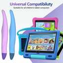 2 Pack Kid-Friendly Stylus Pens for Touch Screens,Tablet Stylus Pen Purple Blue Stylus Universal Touch Screen Capacitive Stylus Compatible with Kindle ipad iPhone