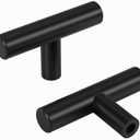 homdiy Black Cabinet Knobs 20Pack Single Hole Drawer Knobs Black Kitchen Drawer Pulls and Knobs Stainless Steel Cabinet Hardware for Bathroom, Cupboard