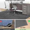 Office Chair Mat, 75" x 60" Large Chair Mat for Hard Floors, Flannel Fabric Area Rug for Hard Surface, Floor Protector Under Desk Mat for Home Office (Dark Grey)