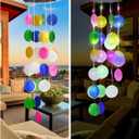 3 x Solar Wind Chimes Outside,Shells Wind Chimes Lights Gifts for Mom Grandma Women Wife Girls, Solar Hanging Lights for Holiday Garden Yard WindowPink (multicolor)