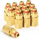 GASHER 12PCS 1/4-Inch Brass Male Industrial Coupler,1/4 Inch NPT Male Threads Size, Quick Connect Air Coupler