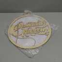 Queekay Ramadan Door Decoration Wooden Ramadan Mubarak Door Wreath Eid Mubarak Hanging Sign Moon Decorations for Islamic Muslim Home Wall Window Decor Supplies