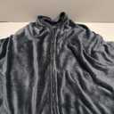 Heated Blanket Electric Throw, 59" x 31" Soft Cozy Flannel Wearable USB Electric Heated Shawl Poncho Wrap Blanket Winter Warmer with Zipper for Car Office Home Travel (Grey)