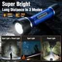 WORKPRO Rechargeable Flashlight High Lumens, Aluminum IPX7 Waterproof Compact Flash Light, Super Bright 3 Mode LED Handheld Flashlight for Home, Camping, Hiking, Emergency