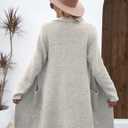 CiCiBird Women Fall Long Cardigan Sweater Trendy Knit Jacket Coat Dressy Blazer Coatigan (S)