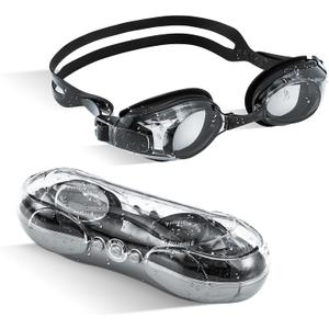AUTOR Swim Goggles Short Sighted, Swimming Goggles, Short Sighted Swimming Goggles for Men Women Adult Junior (-8.0)