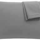 uxcell 2 Pack Pillow Cases Soft 1800 Series Microfiber Pillowcases Set with Zipper Queen(20"x30") Grey