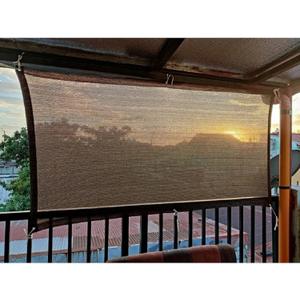 Fence Privacy Screen Balcony Sun Shade Cloth 3'3"x9'9" 80% Shade Fabric Outdoor Patio Screens Mesh Panels Apartments Railing Cover UV Protection for Backyard Garden Porch Deck (Coffee)
