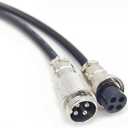 3.28 ft GX16 4 Pin Cable Male to Female Head Aviation Cordset, GX16 4 Pin Panel Mount Circular Metal Aviation Connector Adapter Female to Male 20AWG(1Meter)