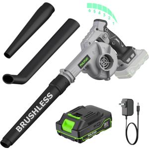 Leaf Blower Cordless with Battery and Charger, Brushless Electric Leaf Blower 150MPH 165CFM- 6 Variable Speed Lightweight Battery Leaf Blowers for Lawn Care Patio Yard Garden Grass Dust