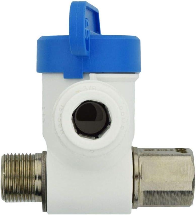 John Guest Speedfit 3/8 x 3/8 x 3/8 Inch Angle Stop Adapter Valve, Push to Connect Plastic Plumbing Fitting, ASVPP2LF