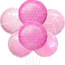 6pcs 18in Pink Sports Ball-Shaped Balloons: Basketball, Volleyball, Tennis, Baseball, Golf - Perfect for Girls' Birthday Party Decorations & Photo Props