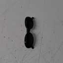 Le Specs Work It! Sunglasses - Oval, Unisex, Minimalist Sleek Style (Black)