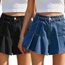 Jeans for Women Stretchy High Waisted Jeans with Loose Denim Pants (Blue, M)