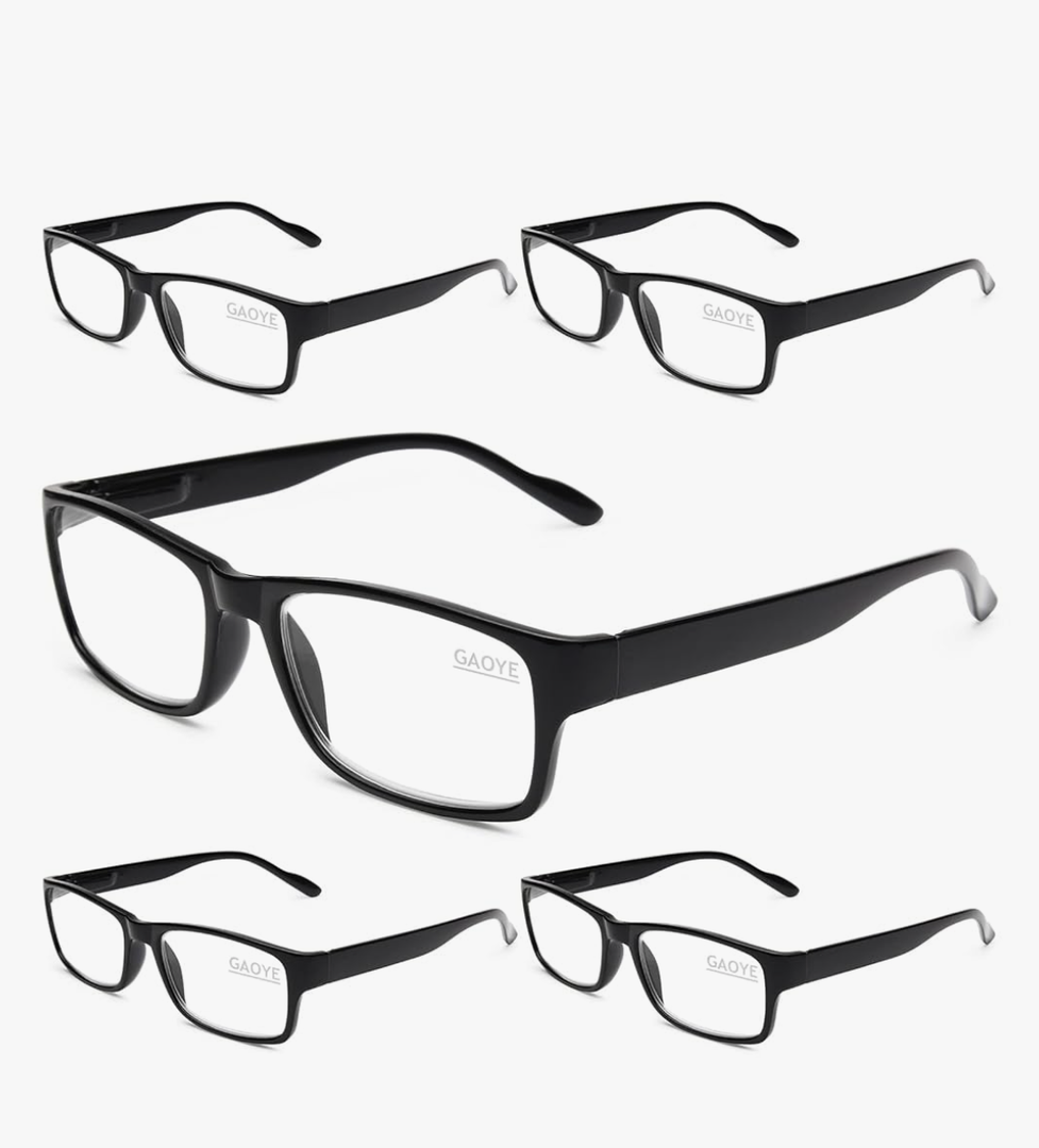 Gaoye Professional Reading Glasses for All Day - Computer Readers with Blue Light Protection - Value Pack