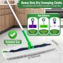 Heavy Duty Dry Sweeping Cloths Compatible with Swiffer Sweeper XL Mop, Sweeper X-Large Dry Cloth Refills for Floor Mopping and Cleaning, Disposable Pet Dry Pads Refills, 50 Count