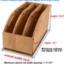 DINDON Pull Out Cabinet Organizer for Pans, Pot lid, Cookie Sheet, Cutting Board, Baking Tray, Slide Out Kitchen Cabinet Storage Organizer, 10.5''W X 21"D X 10.6"H, Wood