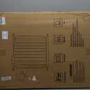 Small Narrow Baby Gate for Stairs Doorways Hallways 24 Inch to 29 Inch Wide Pressure Mounted Baby Gate Walk Through Child Gates for Kids or Pets Indoor Safety Gates (White)