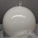15.75" White Shiny Ball UV Drilled