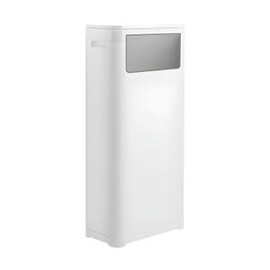 WanWanKa Bathroom Trash Can with Lid,Slim 6 Gallon Commercial Lagre Trash Bin, Tall Skinny Waste Bin with Press Top Lid, Narrow Garbage can for Kitchen,Living Room,Ofice,Laundary Room,Bedroom White