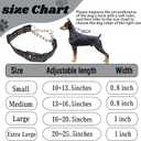 Martingale Dog Collars, Reflective Nylon Collar with Stainless Steel Chain, Adjustable Walking Training Dog Collars with Quick Release Buckle, Suitable for Small Medium Large Dogs(Black,M)