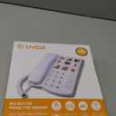 Uvital Big Button Phone for Seniors, Corded Landline Phone with 9 One-Touch Dialing Big Buttons, Hands-Free Calling, Loud Ringer, Easy to Use for Visually Impaired Telephone for Seniors