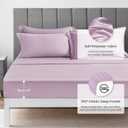 Love's cabin Full Comforter Set Light Purple, 7 Pieces Full Bed in a Bag, All Season Bedding Sets with 1 Comforter, 1 Flat Sheet, 1 Fitted Sheet, 2 Pillowcase and 2 Pillow Sham | Soft, Breathable, Lightweight, Comfortable