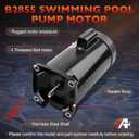 B2855 2HP Pool Pump Motor, Compatible with Century B855 Pentair SuperFlo, 56Y Frame | 230V | 3450RPM | 1.5KW, for Various Above Ground and Underground Swimming Pools