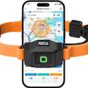 RPZ GPS Wireless Dog Collar Fence with Free App, No Subscription, Orange | Invisible dog fence & training collar with beep, vibration, shock modes, IP67 waterproof rechargeable collar for outdoor use