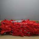 Kadunmina 7ft Artificial Red Christmas Tree Halloween Tree Premium Hinged Spruce Full Real Red Xmas Tree with 1066 Branch Tips Easy to Assemble Includes Metal Foldable Stand