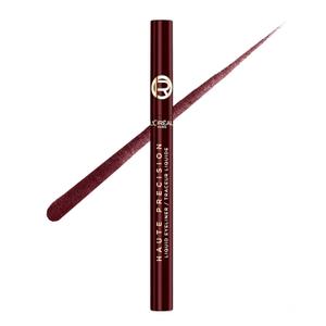 L'Oreal Paris Haute Precision Waterproof Liquid Eyeliner, Smudge-Proof Eye Liner with Micro-Tip, for up to 28HR Eye Makeup Wear, 050 Burgundy Cashmere (0.03 Fl Oz (Pack of 1))