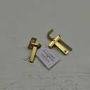 BlastHome Luxury Adjustable Curtain Rod Brackets  Premium Quality Heavy Metal Replacement Accessory  Signature Collection, Set of Two  Fits Up to 1 1/4" Diameter Curtain Rods  Brushed Gold