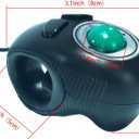 YUMQUA Finger Mouse, Handheld Trackball Mouse Fingertip Mini 4D USB Hand Held Wired Pointer Thumb Ball Mice with Roller for Laptop Mac Window Computer Fits Left and Right Handed Users