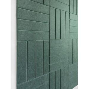 Felt Bulletin Board Tiles | Modern Cork Board Alternative | Large Cork Boards for Walls | Aesthetic Felt Wall Panels for Office & Home Decor | Pinboard & Photo Board (12-Pack) | Aurora Green