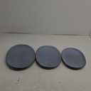 famiware Serving Platter, Oval 15.59/14.3/12.9inch Serving Dishes for Entertaining, Serving Bowls, Reactive Glaze, Stoneware Serving Trays for Party, Food, Turkey, Cheese, Ocean Series, Blue