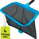 Pool Skimmer Net for Cleaning Heavy Duty Deep Mesh Pool Net Skimmer - Fine Leaf Rake Net for Swimming Pools, Ponds - Strong Frame - Fits Standard Pool Poles (Net Only, No Pole)
