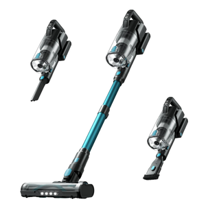 Klarpul Cordless Vacuum Cleaner, 650W 55KPA 70Mins Runtime Fast Charging Vacuum Cleaner, Self-Standing LED Light Touch Screen Stick Vacuum for Home Light Weight,for Pet Hair/Carpet/Floor, Cyan