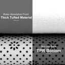 Kitchen Rugs and Mats Set of 2 Pieces Anti Fatigue Standing Mat Multicolor Floral Blue Leaves Summer Spring Non Slip Washable Comfort Flooring Carpet Runner for Kitchen Home