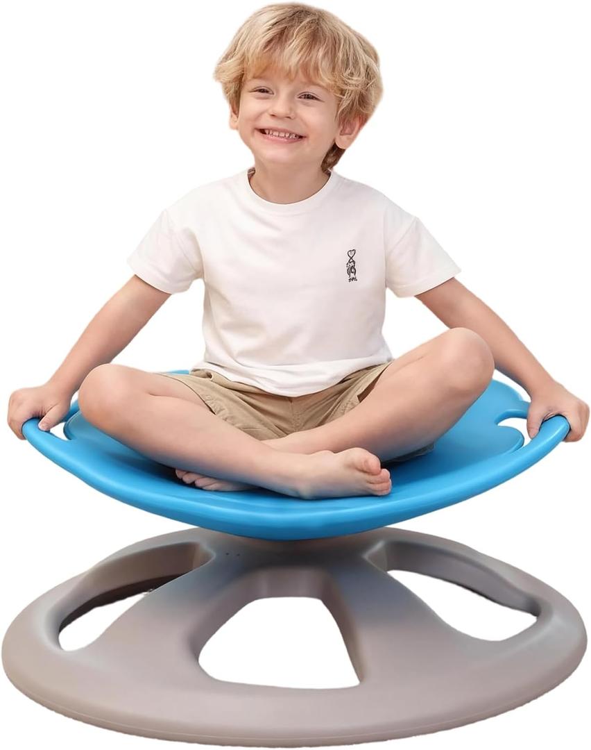 BABAMU Spinning Chair for Autistic Kids, Upgrade Handle Sensory Chair, Autism & ADHD Chair, Kid's Furniture, Autism Sensory Products for Kids (Blue)