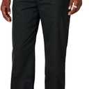Amazon Essentials Mens Classic-Fit Wrinkle-Resistant Flat-Front Chino Pant  (44W x 30L, Black)