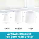 Povihome Toe Sleeves, Toe Protectors, 12 Pack Toe Tube Pads for Hammer Toe, Stubbed Toe, Corns, Calluses Protect (3 Different Sizes, White)