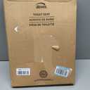 Bemis 1500EC 162 Wood Toilet Seat with Easy Clean & Change Hinges, Elongated, Silver