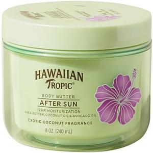 Hawaiian Tropic After Sun Body Butter with Coconut Oil, 8oz | Hawaiian Tropic After Sun Lotion, Beach Essentials, Summer Vacation Essentials, Tan Extender Lotion, Coconut Body Butter, 8oz