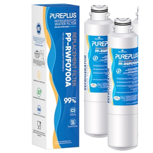 PUREPLUS DA29-00020B Refrigerator Water Filter Replacement for Samsung RF28HMEDBSR, RF263BEAESR, HDX FMS-2, HAF-CIN/EXP, RF4287HARS, RF28HFEDBSR, DA29-00020A, RF261BEAESR, DA97-08006A, 469101, 2PACK