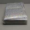 30 Pieces Holographic Bubble Mailers Padded Mailer Holographic Bubble Mailers Padded Envelopes Self Sealing Cushion Envelopes for Mailing, Shipping and Packing(Silver, 9.5 x 6 Inch)