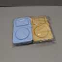 AIERSA Reusable Snack Containers with Lids, 2 Pack Silicone Double/2 Compartment Snack Box Container, Divided Grab and Go Snack Container for Take-out Condiments, Sauce