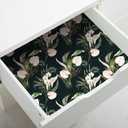 Dark Green and Gold Tropical Jungle Peel and Stick Removable Vinyl Wallpaper - 17.7in x 9.8ft